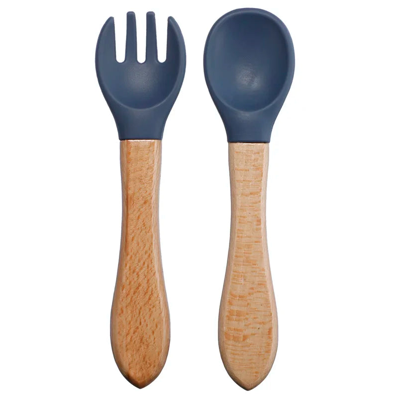 The Wooden-Handle Spoon & Fork Set