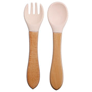 The Wooden-Handle Spoon & Fork Set