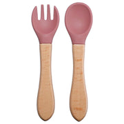 The Wooden-Handle Spoon & Fork Set