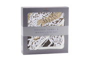 The Bamboo Hooded Towel & Washcloth — Animal Print