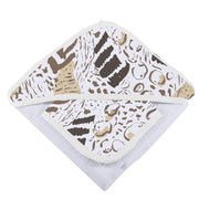 The Bamboo Hooded Towel & Washcloth — Animal Print