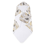 The Bamboo Hooded Towel & Washcloth — Animal Print
