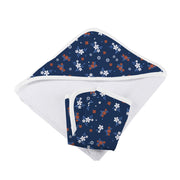The Bamboo Hooded Towel & Washcloth — Serenity Floral