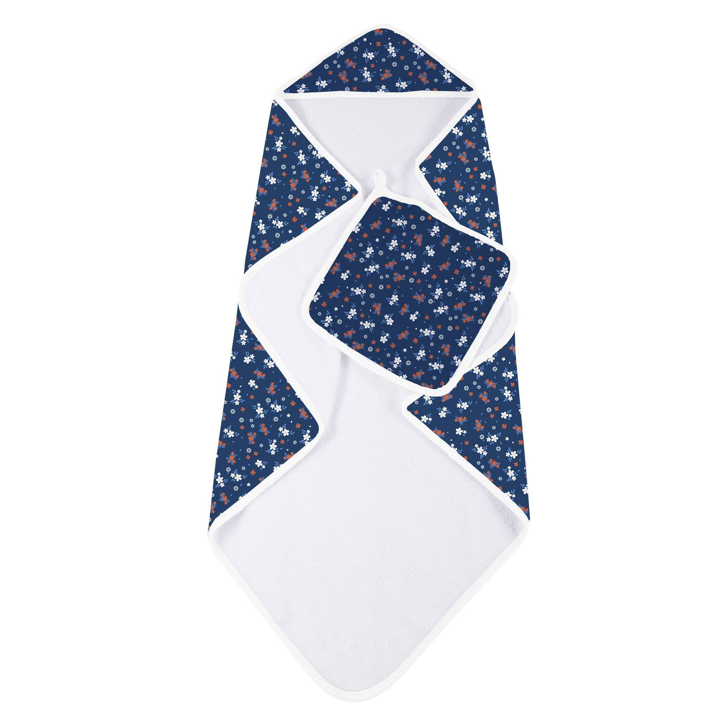 The Bamboo Hooded Towel & Washcloth — Serenity Floral