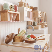 The Pan & Pot Set — Mahogany Wood