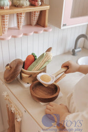 The Pan & Pot Set — Mahogany Wood